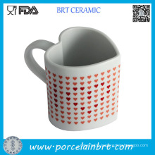 Heart Shape Heat Sensitive Ceramic Coffee Mug